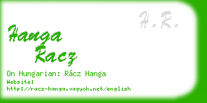 hanga racz business card